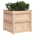 thumbnail image 4 of Macetas de jardín VidaXL decorativas para exteriores, madera de pino herbáceo, 2 unidades, 4 of 9