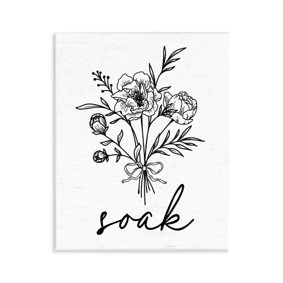 Bathroom Herb Soak Wall Plaque Art, design by Lettered and Lined