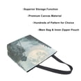 thumbnail image 3 of FORMRS Womens Canvas Tote Bag with Zipper Inner Pocket Shoulder Handbag, Moon and House, 3 of 7