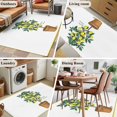 thumbnail image 6 of Summer Yellow Lemons Washable Area Rugs 4'x6', Green Leaf Botanical Garden Frame Low Pile Throw Living Room Rug Non-Slip Sturdy Edge Binding Carpet for Indoor Entryway Bedside Kitchen, 6 of 9