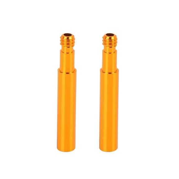 40mm Universal Aluminum Alloy Bike French Type Valve Extender Gold Tone 2pcs