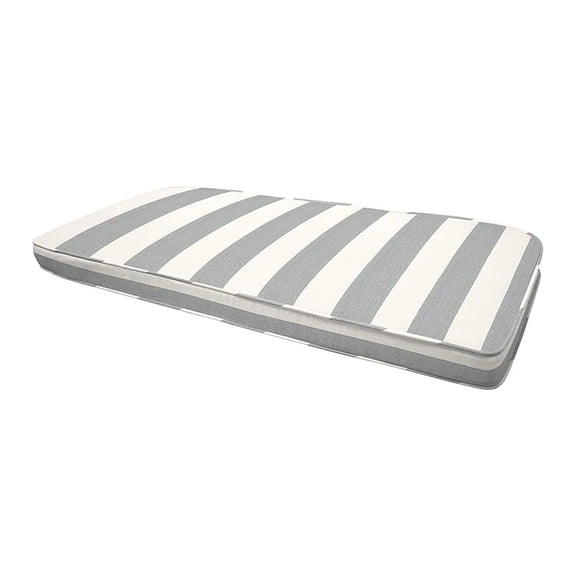 Outdoor Cushion 42" W x 18.5" D x 2.5" T, Cabana Stripe Stone Grey Loveseat Cushion