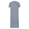 thumbnail image 5 of Dasayo Blue Nightgowns for Women Soft Zipper Chemise Nightshirts Side Split Polka Dot Sleepwear Sleepwear for Women L, 5 of 7