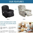 thumbnail image 6 of Recliner Slipcovers 4-Pieces Recliner Covers Recliner Couch Covers Recliner Chair Cover Non Slip Reclining Slipcovers with Storage Pockets Furniture Protector for Living Room, 6 of 8