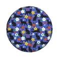 thumbnail image 3 of Rv Spare Tire Cover 14 inch - Black Cats And Flowers Tire Covers for Trailers, Adjustable Camper Spare Tire Cover, 3 of 7
