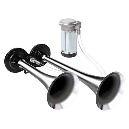 Furnhome Air Horn Dual Trumpets, Super Loud Truck Train Horns Kit for Any SUV Motorcycle Trucks Pickup Lorries Trains Cars Boats