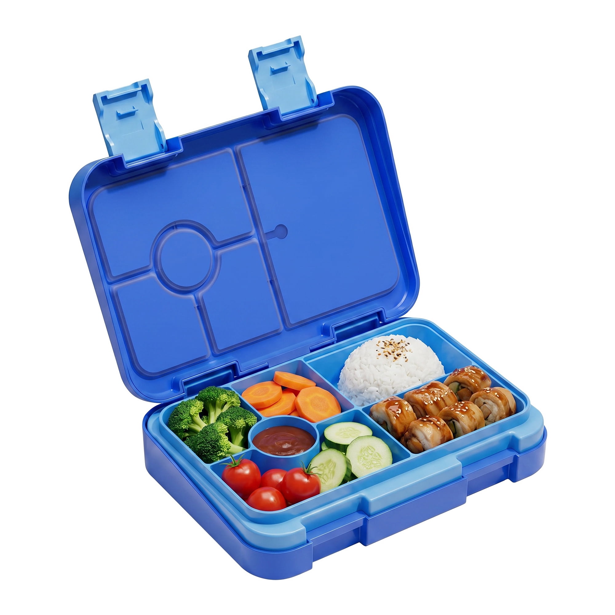 Unique Bargains PP Material Heat Resistant Meal Lunch Bento Box Blue