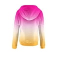 thumbnail image 5 of Women's Hoodies Fall Winter Casual Warm Gradient Print Hooded Sweatshirts Long Sleeved Outdoor Sport Running Sweatshirt Watermelon Red M, 5 of 6