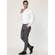 thumbnail image 4 of Pantalones de vestir a cuadros Lars Amadeus para hombre ajustados con frente plano gris M, 4 of 6