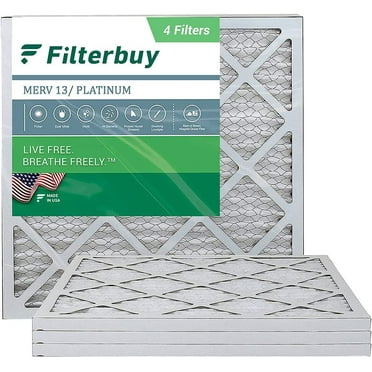 Glasfloss 22x22x1 MERV 13 Pleated Air Filters - 12 Pack, Electrostatic, Microfiber