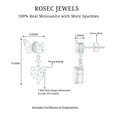 thumbnail image 4 of Rosec Jewels 3.50 CT Dangle and Drop Earrings for Women with Moissanite, 14K White Gold, 4 of 7