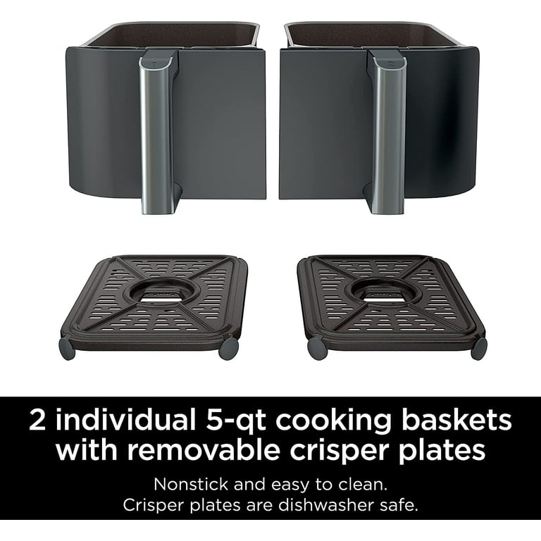 NINJA XL 5.5 qt. Black Air Fryer Ceramic Coated Nonstick Family Sized  Crisper Plate AF140 - The Home Depot