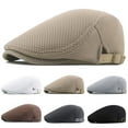 thumbnail image 3 of Mens Breathable Mesh Ivy HatCap Summer Newsboy Beret Ascot Flat Cabbie, 3 of 8
