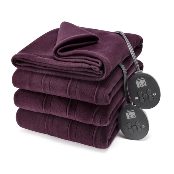 Electric Heated Blanket Sunbeam Royal Ultra Fleece King Size