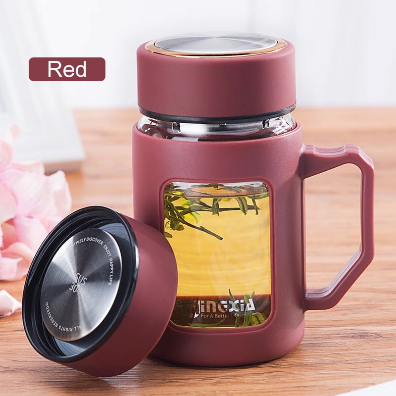 18oz/500ML Leakproof Glass Tea Cup Large Capacity Heat Resistant Mug