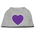 thumbnail image 1 of Purple Swiss Dot Heart Screen Print Shirt Grey Sm (10), 1 of 1