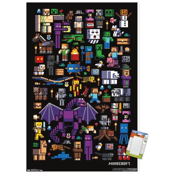 Minecraft - Mobbery Wall Poster, 22.375" x 34"