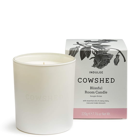 Vela aromática para ambiente Cowshed Indulge Ylang & Rose 220 g
