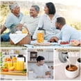 thumbnail image 4 of Wexlerey Jarra de vidrio con tapa, juego de 2 Mason Jar jarra de 64oz de gal&oacute;n con tapa de filtro, jarra de boca ancha a prueba de fugas, jugo, leche, t&eacute;, caf&eacute; helado, 4 of 9