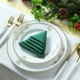 thumbnail image 5 of Tutuviw 50 Pcs Disposable Dark Green Paper Napkins, Christmas Feel Dinner,Linen Feel Guest Disposable Cloth Like Dinner Napkins for Praty, Wedding, Events, 5 of 8