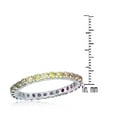 thumbnail image 3 of Sterling Silver or Gold Plated Rainbow 2mm Band Ring, 3 of 5