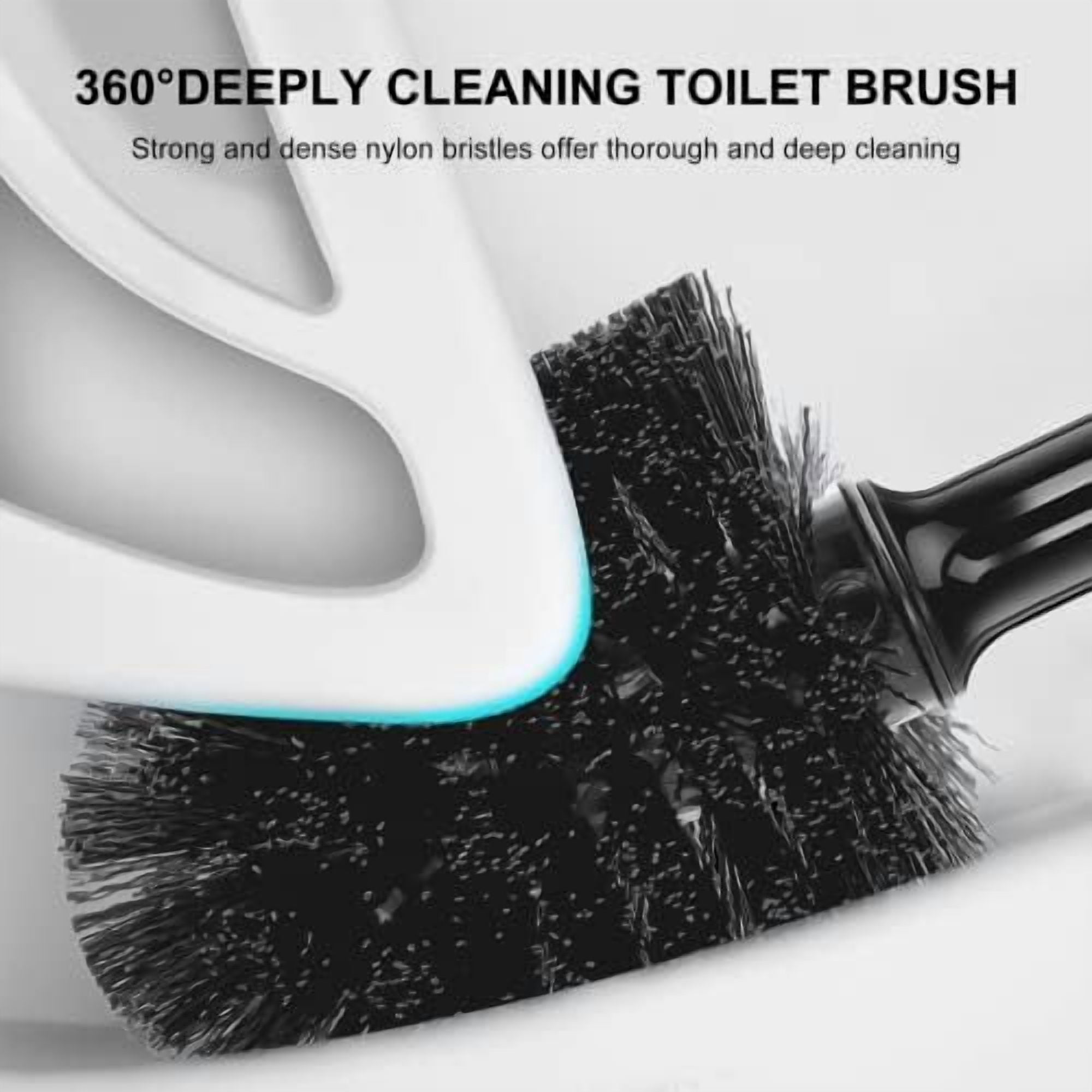 Toilet Brush and Plunger Set, 2 Packs Toilet Plungers for Bathroom Heavy Duty Toilet Bowl Brush and Holder Hidden Toilet Plunger and Brush Set for Deeply Cleaning 2 Packs - Black
