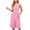 Pink Dress, variant on Htigea Women's Summer Dress Sleeveless V-Neck Button Trim Dress Casual Knee Length Flowy Sundress with Pockets Black,XL