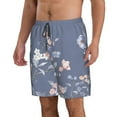 thumbnail image 2 of Bixox Men's Watercolor Flowers Butterfly printing Casual Classic Fit Short Summer Beach Shorts, 2 of 6