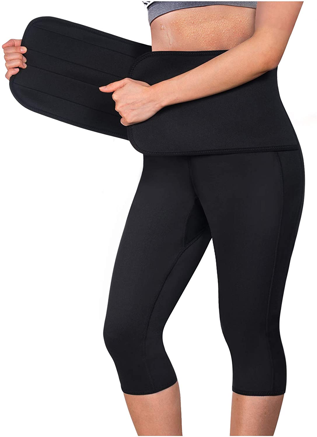 Sweat Legging with Waist Trainer Belt 