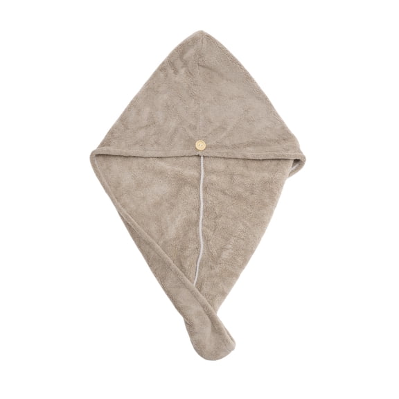 Unique Bargains 1pc Absorbent Solid Hair Towel for Fast Hair Drying 25.59"x 9.84" Khaki