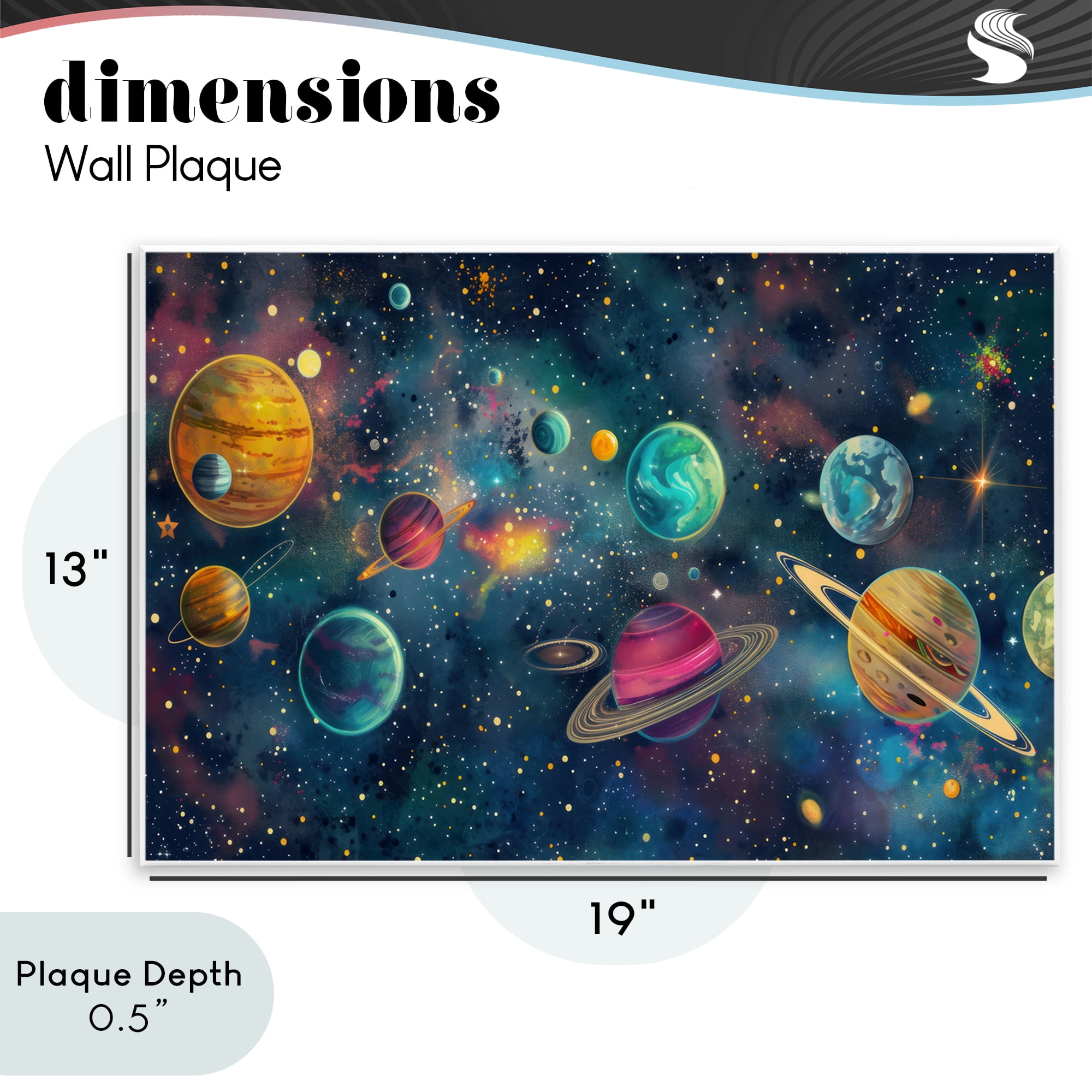 Stupell Industries Celestial Planetary Parade Wall Plaque Art, design by Creative Studio