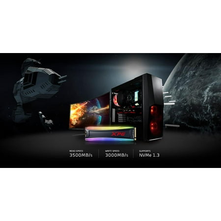 ADATA - XPG SPECTRIX RGB Gaming S40G Series 4TB PCIe Gen 3 x4 Internal Solid State Drive