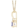 thumbnail image 2 of ANGARA Natural Round Tanzanite Solitaire V-Bale Pendant with Diamond in 14K Yellow Gold for Women (Size-4mm) | December Birthstone, Anniversary, Jewelry Gift for Women | Natural Tanzanite Necklace, 2 of 7