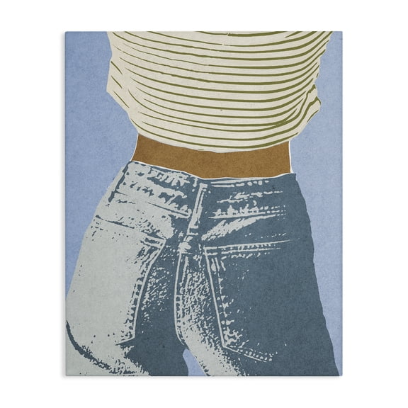 Stupell Industries Vintage Jeans & Tee Canvas Wall Art, design by Victoria Barnes