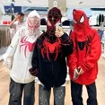thumbnail image 2 of Spider Man Hip Hop Sudadera con capucha Spinnennetz Joker Camisa Jungen Mädchen gedruckt voller Reiß verschluss Punk Kleidung perder Paar Mantel lässig Stil Top, 2 of 5