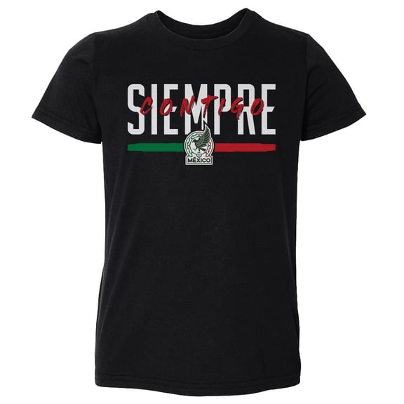 Toddler 500 Level Black Mexico National Team Siempre Contigo T-Shirt