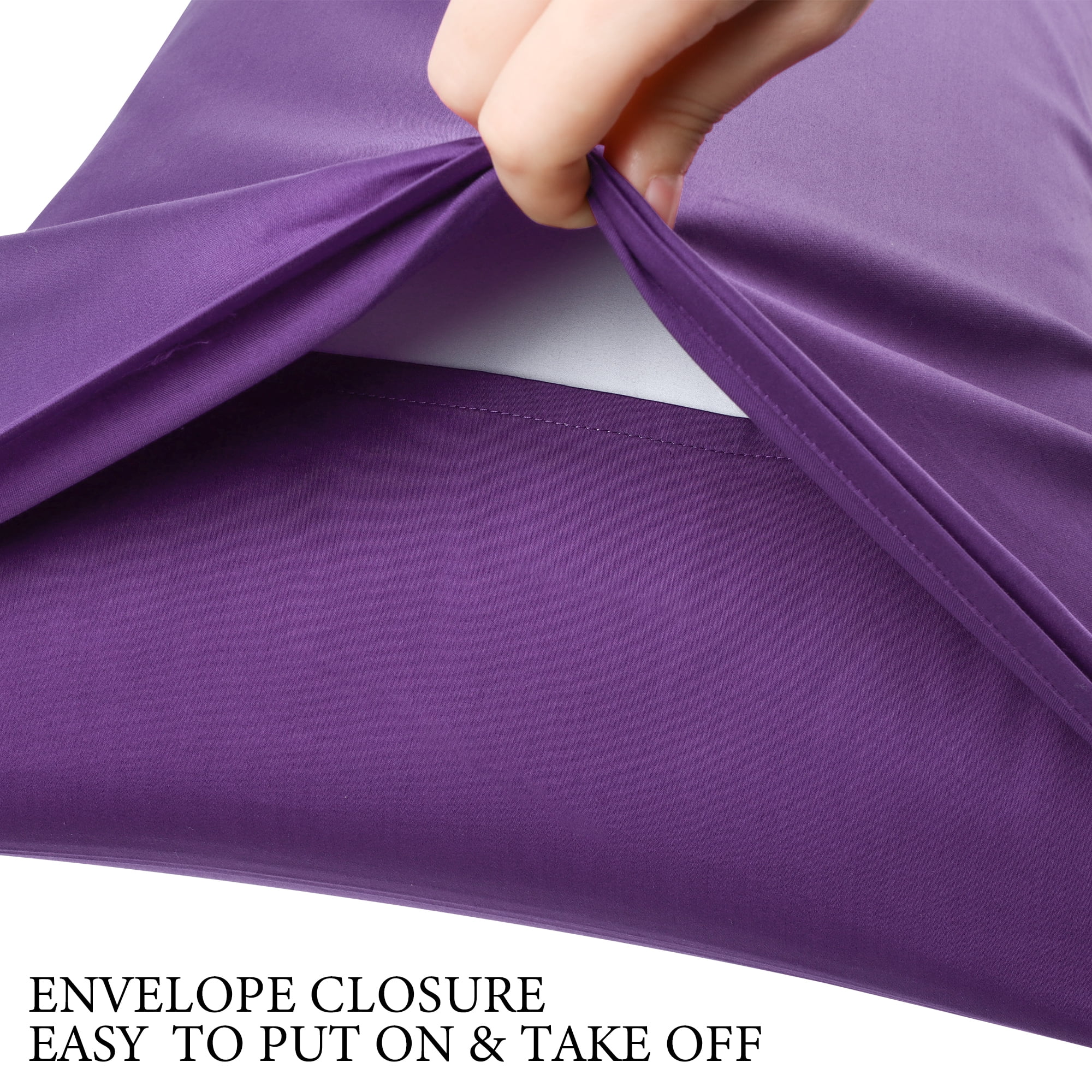 Unique Bargains Cotton Body Pillowcase Breathable Envelope Grape 20"x48"