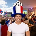 thumbnail image 6 of Gallickan Soccer High Hat Cap, Breathable Fabric Novelty Hat for Soccer Fans, Blue, 6 of 7