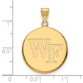 thumbnail image 2 of 14k Gold LogoArt Wake Forest University W-F Large Disc Pendant Q4Y035WFU, 2 of 4