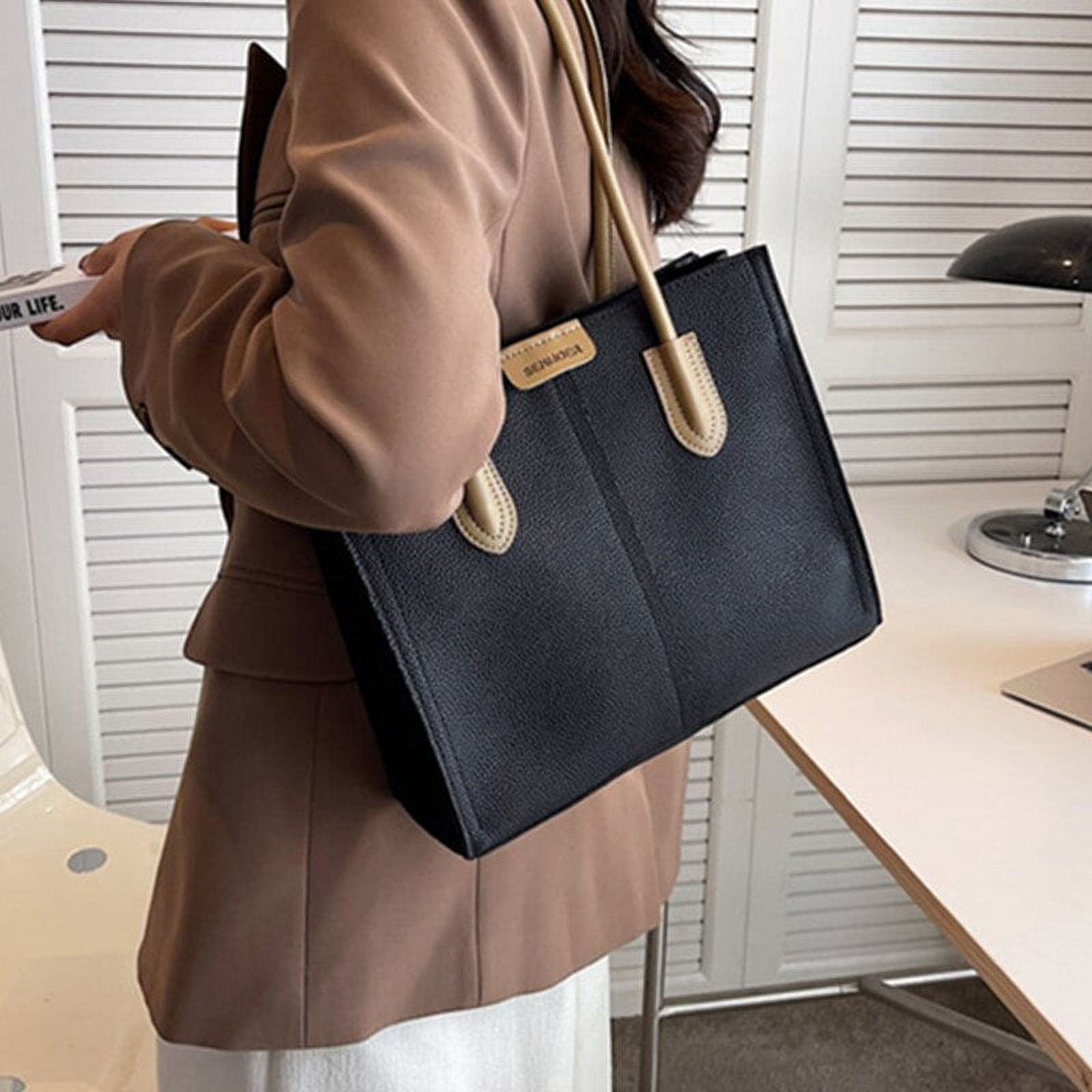 CoCopeanut Tote Bag for Women Fashion Canvas Designer Splice Handbag Purse  Shoulder Bag 