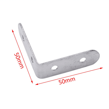 

50 x Stainless Steel Shelf Support Corner Brace Angle Bracket 50X50mm