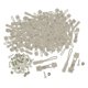 thumbnail image 5 of Kit de reparación de cremalleras de 200 piezas para bolsos, ropa y carteras. Gris claro, 5 of 9