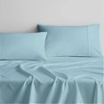 thumbnail image 1 of ERDS-Rv Draps Très Grand 72 X 80 -Rv Draps Très Grand Coton, Ensemble de Draps en Coton 4 Pcs pour Matelas jusqu'à 15 Pouces de Profondeur : Rv Très Grand 72 X 80 Pouces -Bleu Clair Uni, 1 of 4