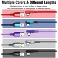 thumbnail image 2 of ROFICORD USB Type C Cable 3Pack(5/5/10ft) Nylon Braided Right Angle Fast Charge 3A Cord Compatible with iPhone15/16 Series/Samsung/Pixel/Moto/Android Phones, 2 of 7