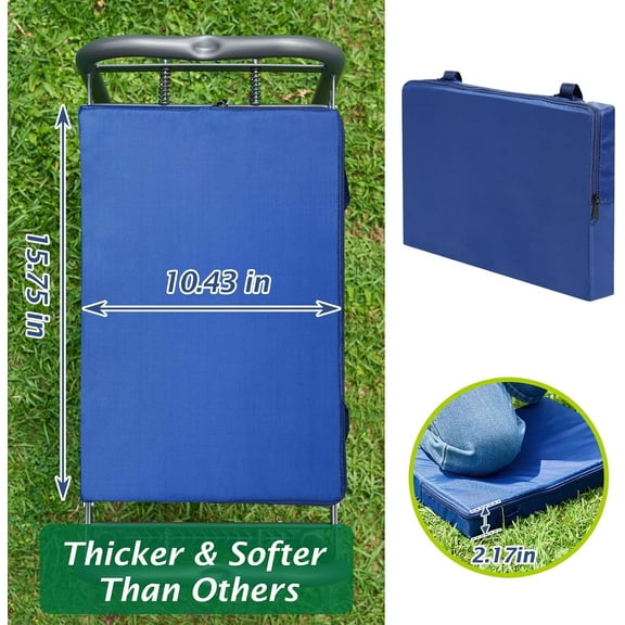 Heavy Duty Gardening Stool with Thick Kneeling Pad, 3-in-1 Foldable for Gardeners