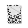 thumbnail image 2 of Orient Soft Flannel Fleece Throw Blanket, Chevron Pattern with Middle East Effects Traditional Minimalist Design, Cozy Plush for Indoor and Outdoor Use, 70" x 90", Charcoal Grey White, by Ambesonne, 2 of 6