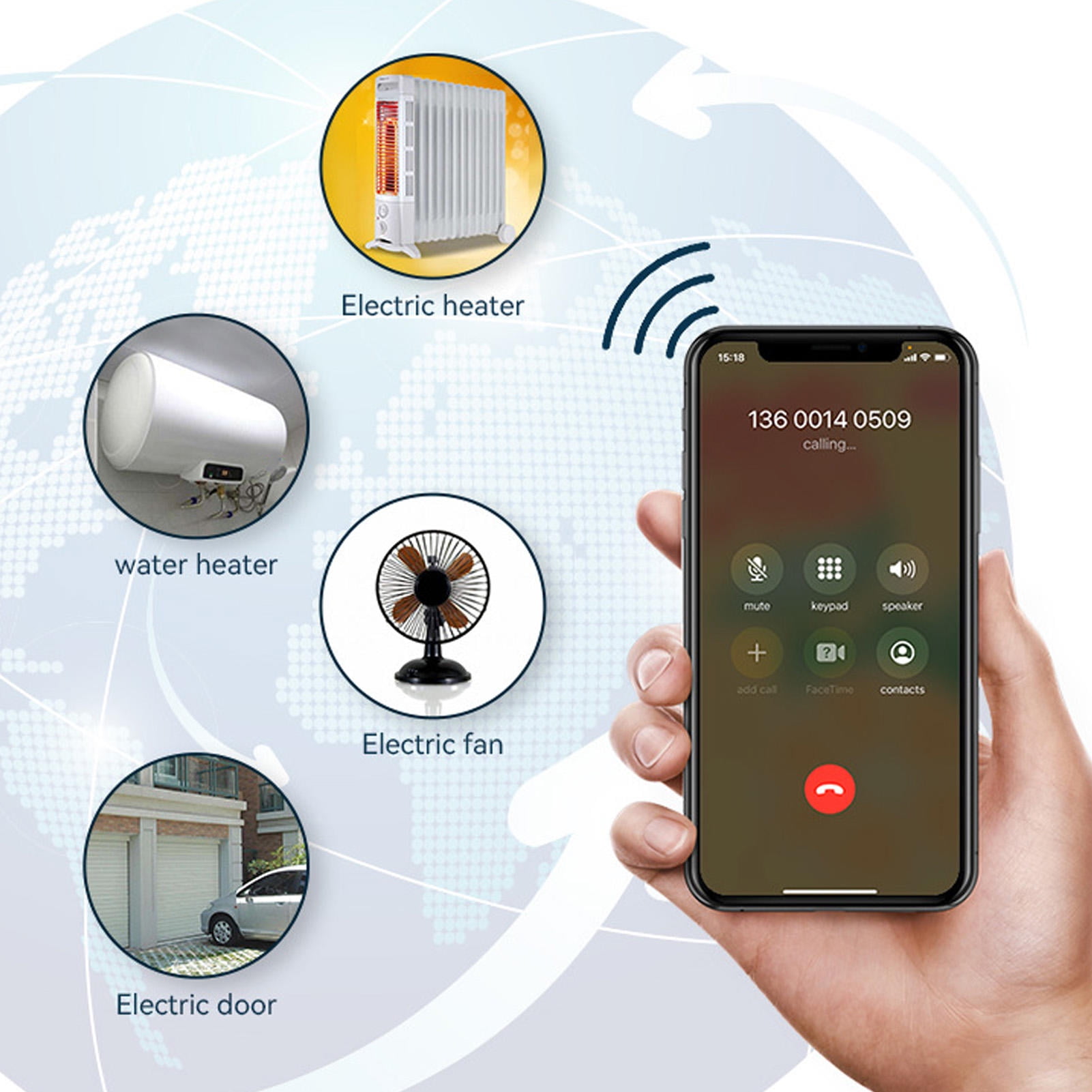 Yajisi 4-Channel 4G GSM Remote Relay Switch with Temperature/Humidity Sensors, Power‑Loss Alarm, APP/Web/SMS Control