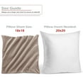 thumbnail image 3 of Nestl Velvet Throw Pillow Covers Solid Square Soft Decorative Pillow Cover for Sofa, 16" x 16", Taupe, Pack of 4, 3 of 8
