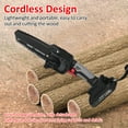 thumbnail image 4 of Mini Chainsaw 6-Inch Chain Saw with 21V 2000mAh Batteries Portable Handheld Electric Chain Saw Double Safety Lock Cordless Chainsaw for Wood Cutting Tree Trimming DIY Projects Gardening Camp, 4 of 6