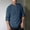 Dark Blue, variant on Late July Jeans Shirt for Men Mens Collar Long Sleeve Solid Color Casual Fashion Vintage Standing Collar Shirt Fourth of July Black Mens Undershirts L